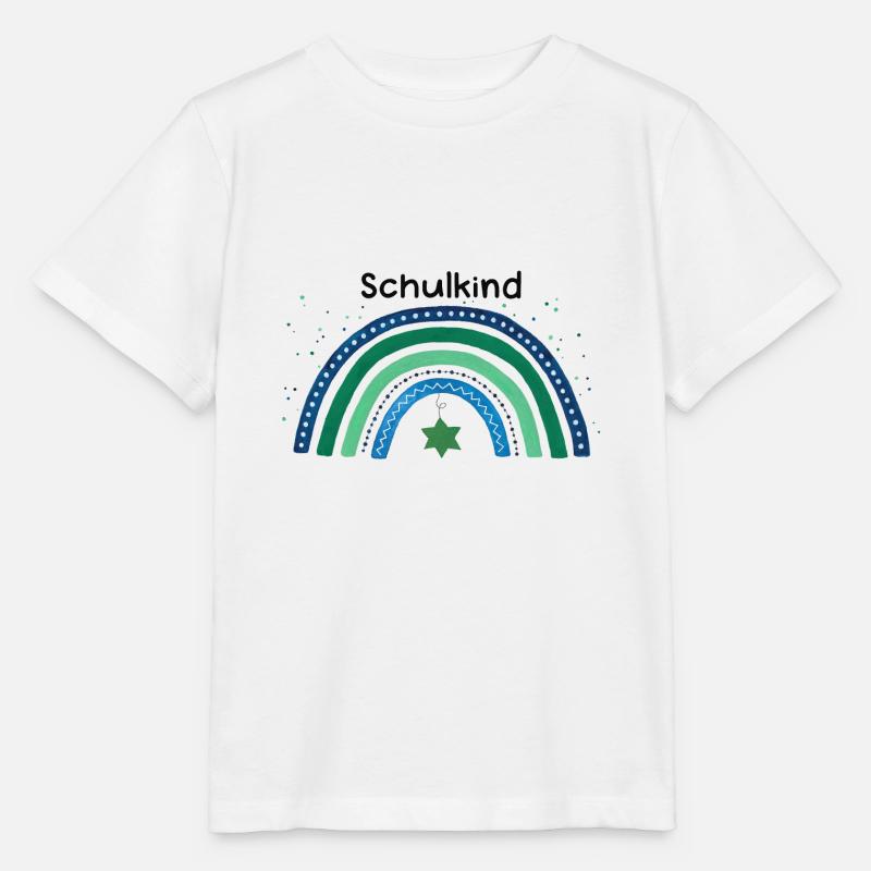 Regenbogen Schulkind Schulbeginn - Stanley/Stella Kinder T-Shirt MINI CREATOR  - Weiß