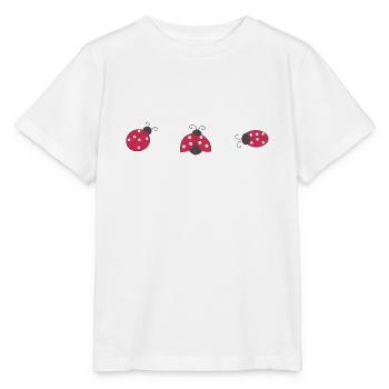 3 Marienkäfer - Stanley/Stella Kinder T-Shirt MINI CREATOR  - Weiß - Vorne - Maike (125cm)