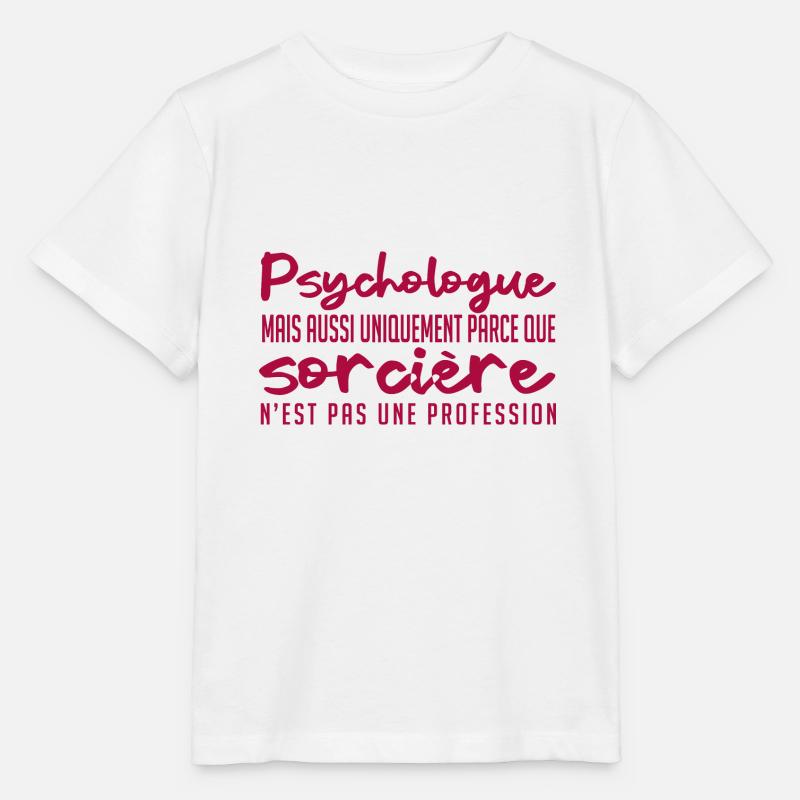 Psychologue Sorcière - T-shirt bio MINI CREATOR Stanley/Stella Enfant - blanc