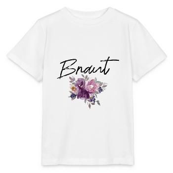 Braut - Junggesellinnenabschied Blumen - Stanley/Stella Kinder T-Shirt MINI CREATOR  - Weiß - Vorne - Maike (125cm)