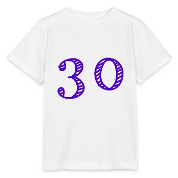 30 JAHRE. 30-JÄHRIGES JUBILÄUM. GEBURTSTAG 30 JAHRE. 30 - Stanley/Stella Kinder T-Shirt MINI CREATOR  - Weiß - Vorne - Maike (125cm)