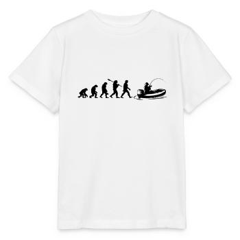 Evolution Fischerboot | Fischer Geschenk - Stanley/Stella Kinder T-Shirt MINI CREATOR  - Weiß - Vorne - Maike (125cm)