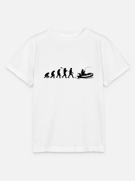 Evolution Fischerboot | Fischer Geschenk - Stanley/Stella Kinder T-Shirt MINI CREATOR - Weiß