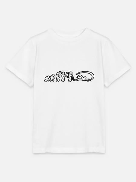 Evolution Swimmer White Grunge - Stanley/Stella Kinder T-Shirt MINI CREATOR - Weiß