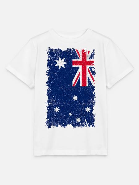 Australien Flagge - Stanley/Stella Kinder T-Shirt MINI CREATOR  - Weiß