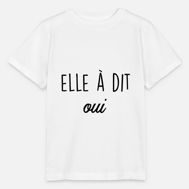 elle à dit oui - T-shirt bio MINI CREATOR Stanley/Stella Enfant - blanc