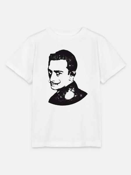 Dalí Schwarz-Weiß-Silhouette - Stanley/Stella Kinder T-Shirt MINI CREATOR - Weiß