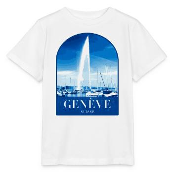 Geneva JetdEau Harbour Motif - Stanley/Stella MINI CREATOR Kids’ T-Shirt - white - Front - Maike (125cm)