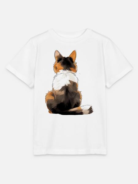Japanische Bobtail-Katze - Stanley/Stella Kinder T-Shirt MINI CREATOR - Weiß
