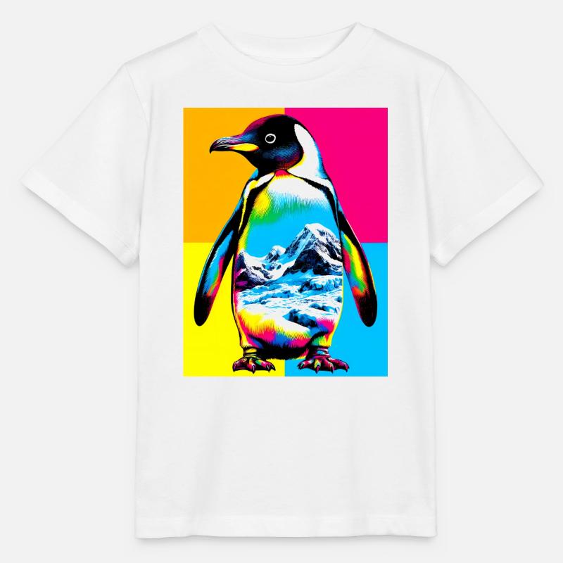 Pinguin - Stanley/Stella Kinder T-Shirt MINI CREATOR  - Weiß
