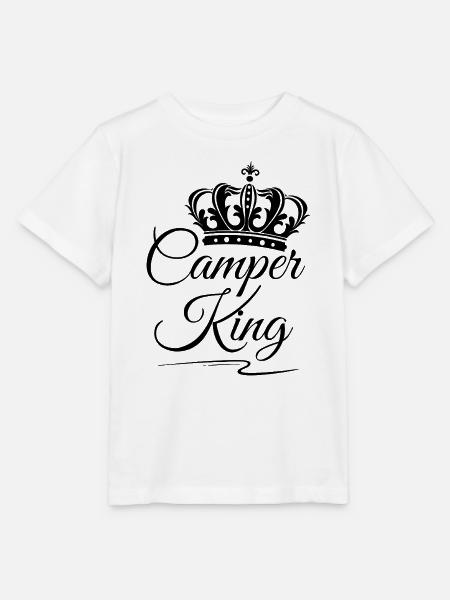Camper King - Stanley/Stella Kinder T-Shirt MINI CREATOR  - Weiß
