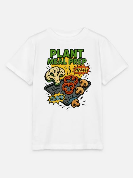 ZUBEREITUNG VON PFLANZENMAHLZEITEN - Stanley/Stella Kinder T-Shirt MINI CREATOR  - Weiß