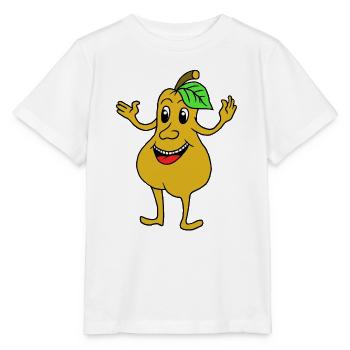 Lustige Birne - Stanley/Stella Kinder T-Shirt MINI CREATOR  - Weiß - Vorne - Maike (125cm)