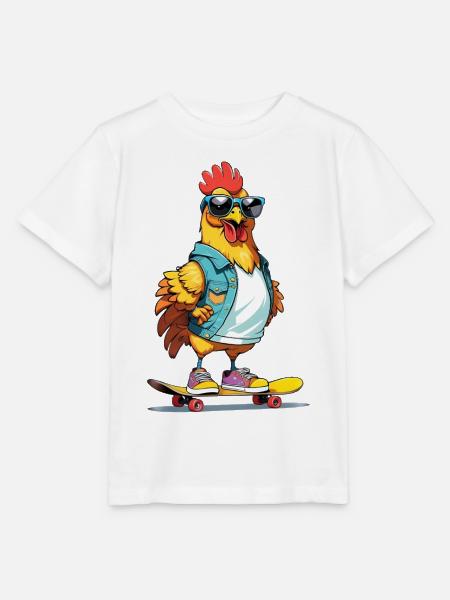 Skaterhuhn im Denim - Stanley/Stella Kinder T-Shirt MINI CREATOR - Weiß
