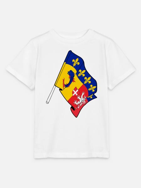Rhône-Alpes-Flagge - Stanley/Stella Kinder T-Shirt MINI CREATOR - Weiß