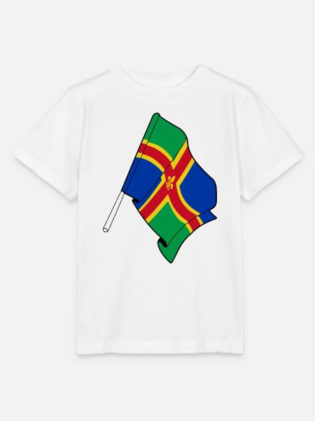 Design – Flagge von Lincolnshire - Stanley/Stella Kinder T-Shirt MINI CREATOR - Weiß