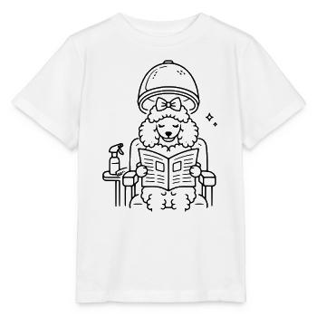 Pudel beim Frisör - Stanley/Stella Kinder T-Shirt MINI CREATOR  - Weiß - Vorne - Maike (125cm)