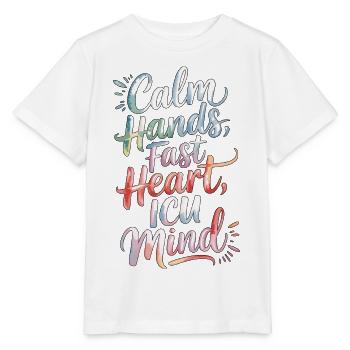 Infirmière en soins intensifs Je vous vois, vous et vos constantes vitales Soins aigus - T-shirt bio MINI CREATOR Stanley/Stella Enfant - blanc - Devant - Maike (125cm)