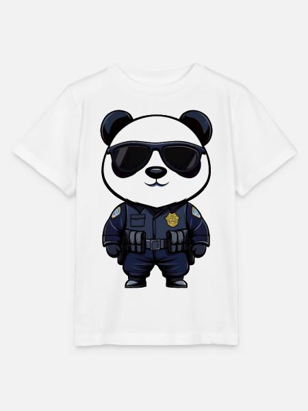 Polizei Pandas - Stanley/Stella Kinder T-Shirt MINI CREATOR  - Weiß