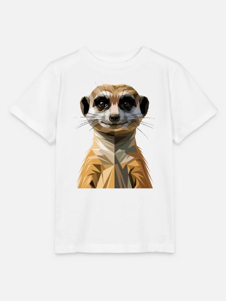 Erdmännchen Meerkat Süßes Surikate Mangusten - Stanley/Stella Kinder T-Shirt MINI CREATOR  - Weiß