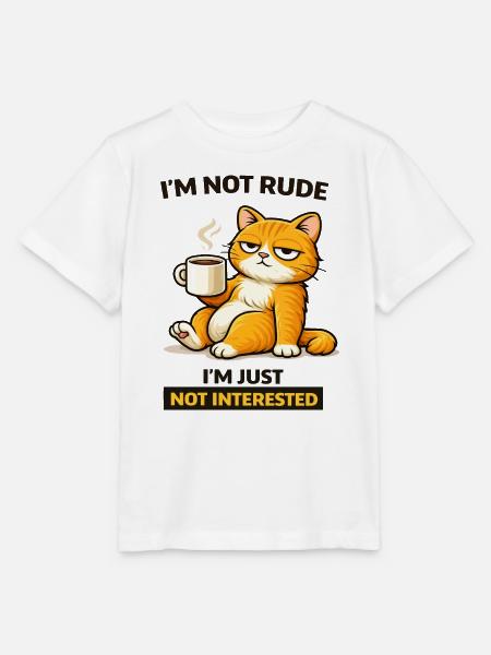 Mürrische Katzenkaffee-Einstellung - Stanley/Stella Kinder T-Shirt MINI CREATOR - Weiß