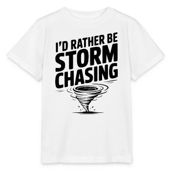 I'd Rather Be Storm Chasing - Stanley/Stella MINI CREATOR Kids’ T-Shirt - white - Front - Maike (125cm)
