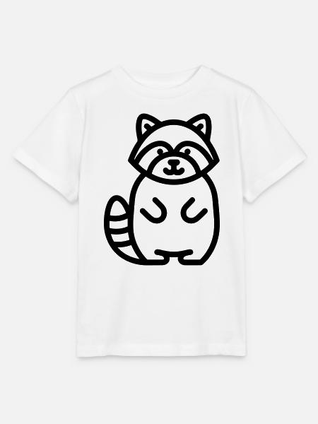 Waschbär - Stanley/Stella Kinder T-Shirt MINI CREATOR - Weiß