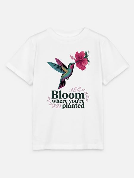 Blühe dort, wo du pflanzt - Stanley/Stella Kinder T-Shirt MINI CREATOR - Weiß