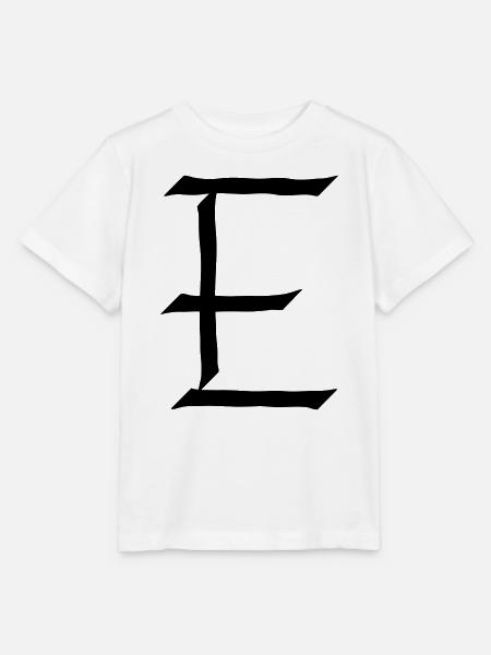 E-Buchstabe - Stanley/Stella Kinder T-Shirt MINI CREATOR  - Weiß