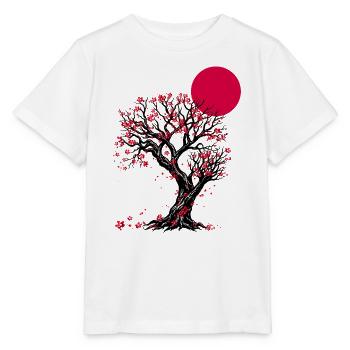 Karmesinblüten-Mondbaum - Stanley/Stella Kinder T-Shirt MINI CREATOR  - Weiß - Vorne - Maike (125cm)
