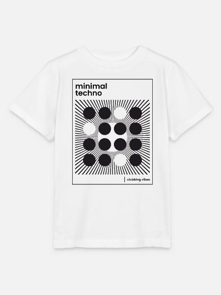 Minimal-Techno-Poster - Stanley/Stella Kinder T-Shirt MINI CREATOR - Weiß