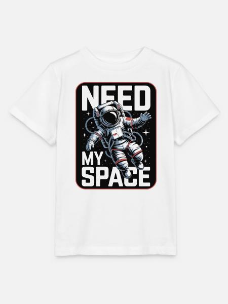 Need My Space Astronaut - Stanley/Stella Kinder T-Shirt MINI CREATOR  - Weiß