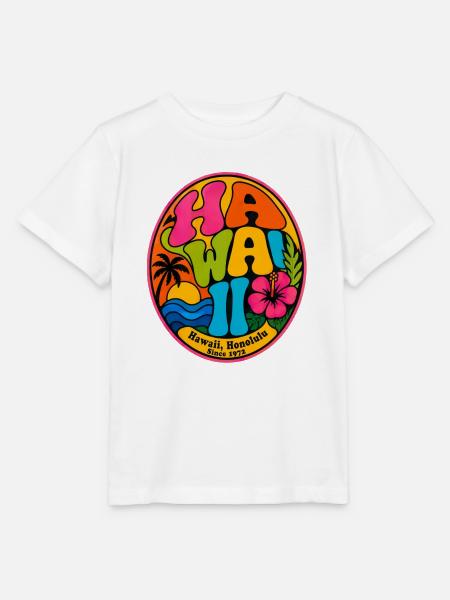 Retro Hawaii-Abzeichen 1972 - Stanley/Stella Kinder T-Shirt MINI CREATOR - Weiß