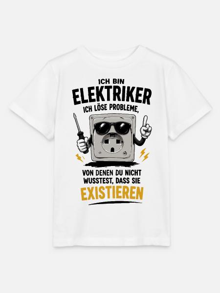 Elektriker Humor mit Power - Stanley/Stella Kinder T-Shirt MINI CREATOR  - Weiß
