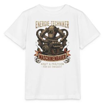 EnergieTechniker Maschinbauer Kraft - Stanley/Stella Kinder T-Shirt MINI CREATOR  - Weiß - Vorne - Maike (125cm)