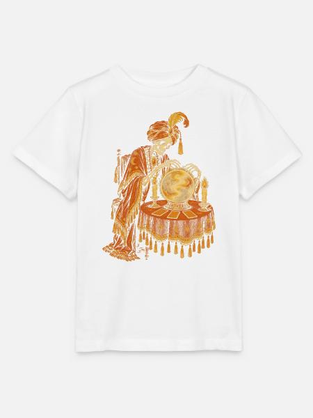 Die Skelett-Wahrsagerin mit der Kristallkugel - Stanley/Stella Kinder T-Shirt MINI CREATOR - Weiß