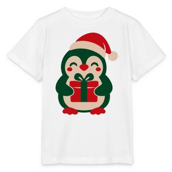 Pinguin Geschenk Clipart - Stanley/Stella Kinder T-Shirt MINI CREATOR  - Weiß - Vorne - Maike (125cm)