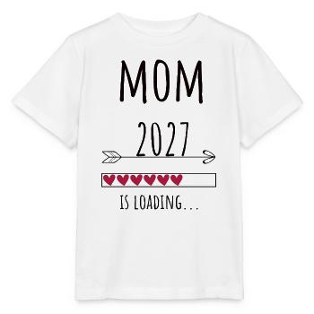 Pregnancy Announcement – Mama 2027 Geschenk - Stanley/Stella Kinder T-Shirt MINI CREATOR  - Weiß - Vorne - Maike (125cm)