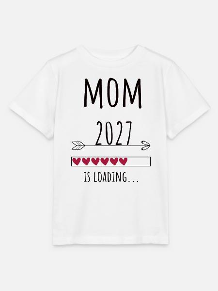 Pregnancy Announcement – Mama 2027 Geschenk - Stanley/Stella Kinder T-Shirt MINI CREATOR - Weiß