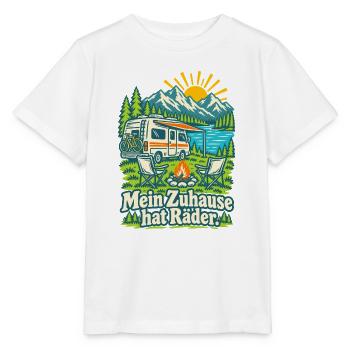 Mein Zuhause hat Räder Wohnmobil - Stanley/Stella Kinder T-Shirt MINI CREATOR  - Weiß - Vorne - Maike (125cm)