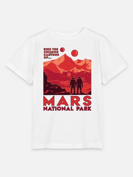 Mars-Nationalpark mit roter Berglandschaft - Stanley/Stella Kinder T-Shirt MINI CREATOR - Weiß