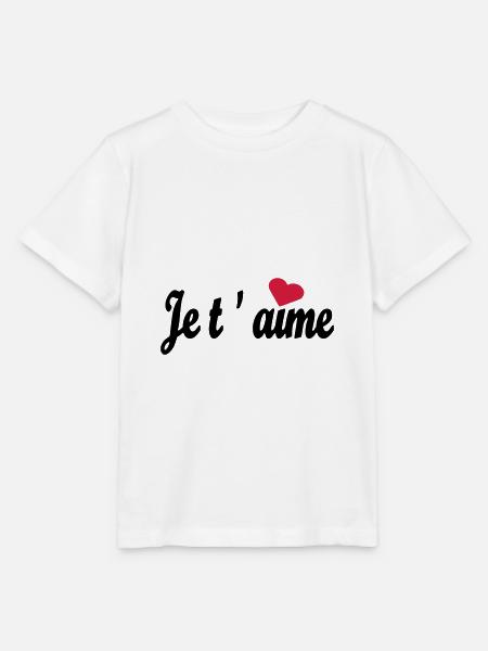 je t `aime - T-shirt bio MINI CREATOR Stanley/Stella Enfant - blanc