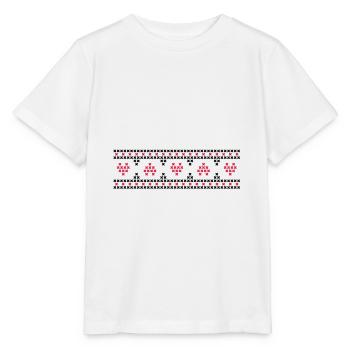 Christmas Hearts - T-shirt bio MINI CREATOR Stanley/Stella Enfant - blanc - Devant - Maike (125cm)