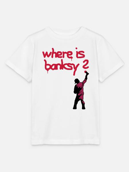 where is banksy - Stanley/Stella Kinder T-Shirt MINI CREATOR - Weiß