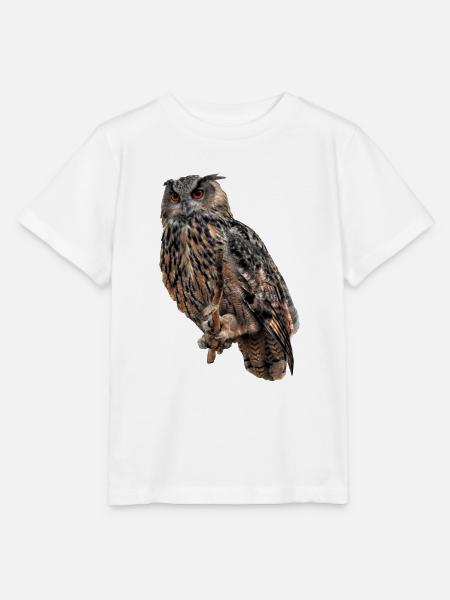 Der Uhu ist ein Jäger der Dämmerung und der Nacht. - Stanley/Stella Kinder T-Shirt MINI CREATOR - Weiß
