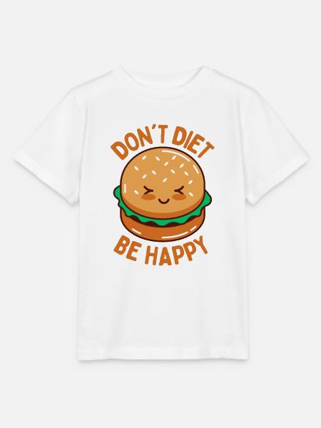 Diät nicht glücklich sein - Stanley/Stella Kinder T-Shirt MINI CREATOR  - Weiß