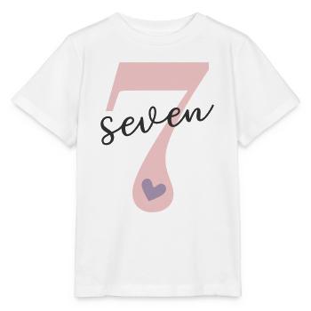 7th Birthday Seven Seven - Stanley/Stella MINI CREATOR Kids’ T-Shirt - white - Front - Maike (125cm)