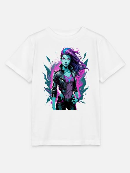 Moderne Tinte Gothic Gir - Stanley/Stella Kinder T-Shirt MINI CREATOR - Weiß
