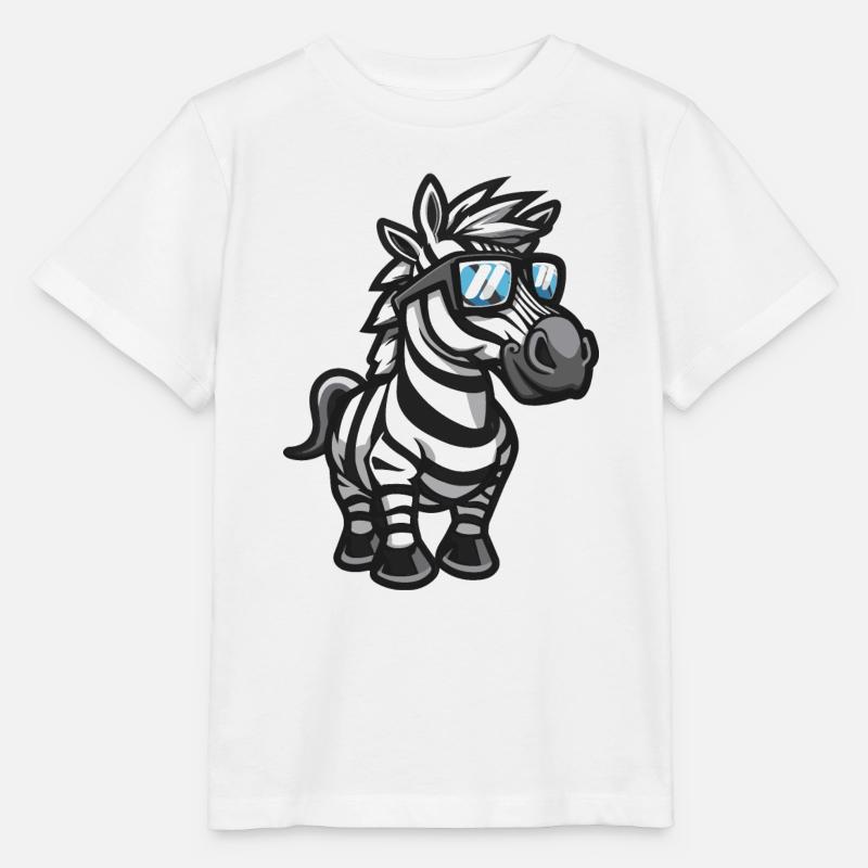 Zebra Comic Cool - Stanley/Stella Kinder T-Shirt MINI CREATOR  - Weiß