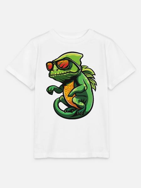 Chameleon Comic Cool - Stanley/Stella Kinder T-Shirt MINI CREATOR - Weiß